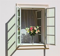 Bisagra de ventana con patrón de apertura horizontal Lukliving, herrajes para ventanas abatibles resistentes
