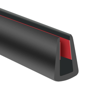 Joint d'étanchéité en caoutchouc EPDM auto-adhésif en forme de U, bande de finition en vinyle PVC pour accessoires de portes et fenêtres en verre