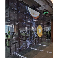 Écran d'affichage LED transparent ultra-fin et léger, panneau LED transparent pour vitrine de magasin, centre commercial, mur vidéo LED