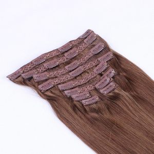 Estensioni per Capelli con Clip a Doppia Cucitura da 220g, 100% Capelli Umani Vergini Naturali Grezzi, Prezzo all'Ingrosso - Product Image 6