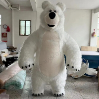 Costume d'ours géant gonflable amusant pour Halloween, déguisement de cosplay, personnage animal, scène, cadeau, ours rugissant, costume d'ours gonflable pour adulte