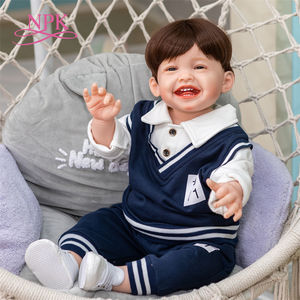NPK 30 pouces/75 cm Big Reborn Toddler Boy Doll Réaliste Véritable Poupée Reborn en Silicone faite à <span class=keywords><strong>la</strong></span> main pour cadeau Baby Doll - Product Image 3