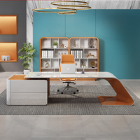 Table de mobilier de bureau moderne Bureau de direction en L Bureau de direction moderne avec tiroir Bureau de directeur en L