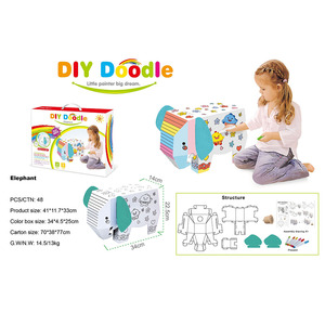 ภาพวาด<span class=keywords><strong>ช้าง</strong></span>กระดาษลูกฟูกของเล่น Doodle ลูกช้างสีขาวสำหรับเด็ก - Product Image 4