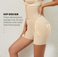 Shorty gainant amincissant la taille avec boutons, rembourré, pour femme, avec coussinets fessiers et hanches