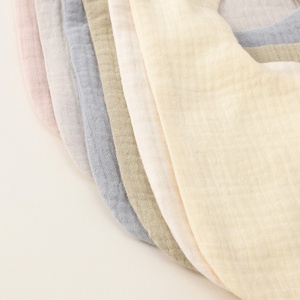 <span class=keywords><strong>Taini</strong></span> Home Bavoir imperméable en gaze de coton pur pour bébé, en forme de U, avec motif uni [lot de 2] - Product Image 3