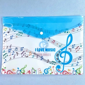 Carpeta de documentos A4 con diseño de nota musical, bolsa de archivo de PVC con botón a presión para organizar partituras - Product Image 4