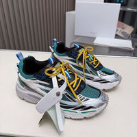 Chaussures unisexes à semelle épaisse 2026 |   Chaussures de sport décontractées, basses, à lacets, patchwork, avec décoration de flèche sur le talon