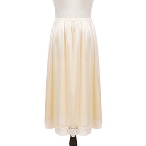 75cm de long femmes Satin demi Slip <span class=keywords><strong>sous</strong></span>-jupe avec dentelle Long <span class=keywords><strong>jupon</strong></span> une ligne <span class=keywords><strong>sous</strong></span> la <span class=keywords><strong>robe</strong></span> jupe de sécurité - Product Image 4