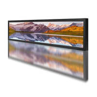 Écran LCD ultra-large de type barre, écran publicitaire double face, cadre fin, signalisation numérique pour projets commerciaux