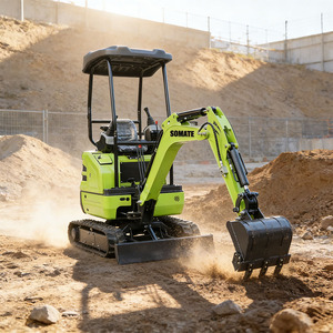 Mini-excavatrice sur chenilles jaune/verte China Somate avec moteur Koop CE EURO5 EPA, boîte de vitesses PLC, moteur, pompe à rayon de braquage court et roulement - Product Image 3
