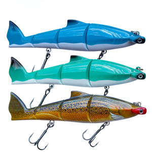 TGD <span class=keywords><strong>Meilleur</strong></span> Nouveau Leurre de pêche rigide, type <span class=keywords><strong>Crank</strong></span>, submersible, multi-segments (quatre segments), biomimétique requin, pour gros poissons, truites, brochets - Product Image 6