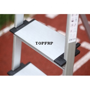Household Folding <b>Step</b> Ladder Wide Pedal Aluminum Alloy Modern Aluminum Stairs <b>Platform</b> Support for | Aluminum Folding Folding - Product Image 4