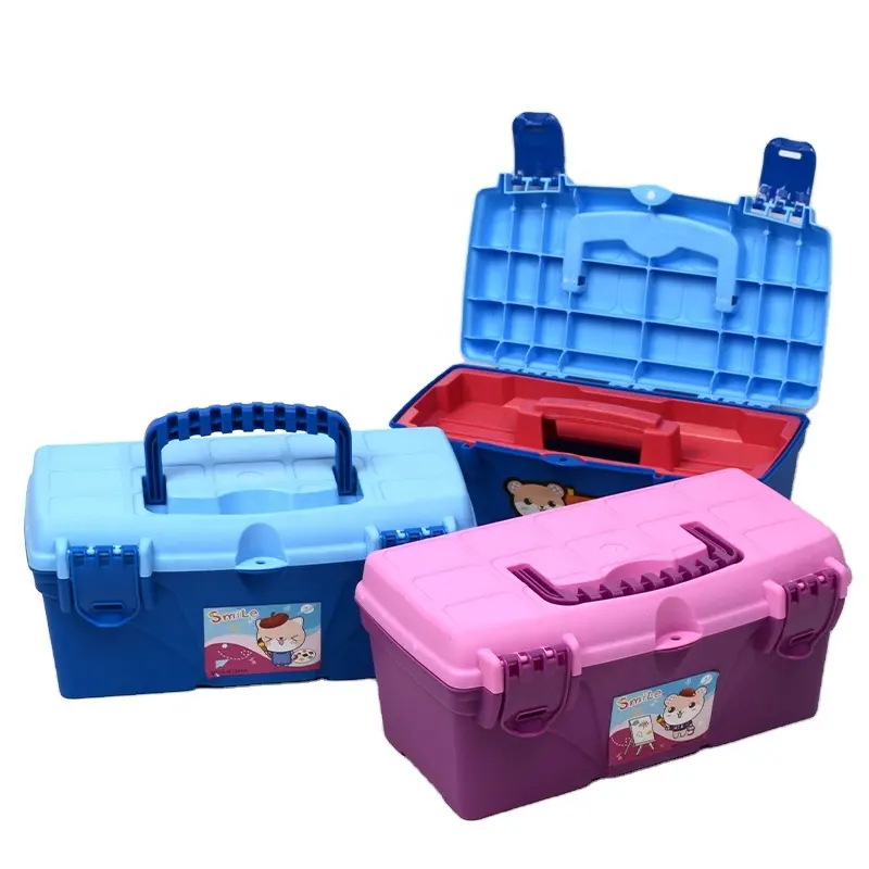 EVERSMILY 2022 OEM Multipurpose kids & teen storage Plastic Portable Pantry toolbox Storage Toy Tool Box