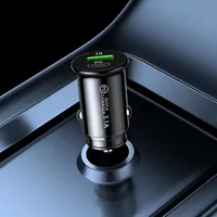 Chargeur de voiture double port USB-A/Type-C avec matériau ABS, adaptateur de charge rapide 3.1A pour allume-cigare automobile