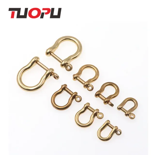 Solid Brass D Shackle Premium Copper Bow Shackle For Boat