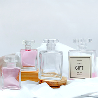 Botol parfum kosong kaca wangi, botol parfum bisnis Moq rendah 30ml 50ml 100ml dengan kemasan kotak