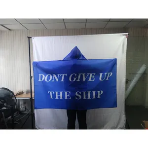 150x90cm Custom Size Jubel Fan Cape Body Flag Geben Sie die Schiffs schal flagge nicht auf