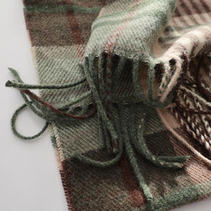 Bufanda de lana de tartán a cuadros escocesa de diseño clásico, bufanda de borla de invierno a la moda con patrón de cuadros suaves de gama alta, silenciadores para mujer - Product Image 6