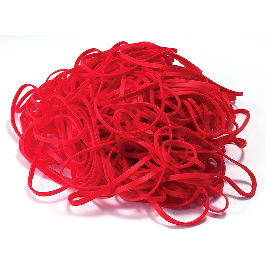 Natural durable elastic large heavy duty latex red rubberbands rubber bands for office bank home and various purpose