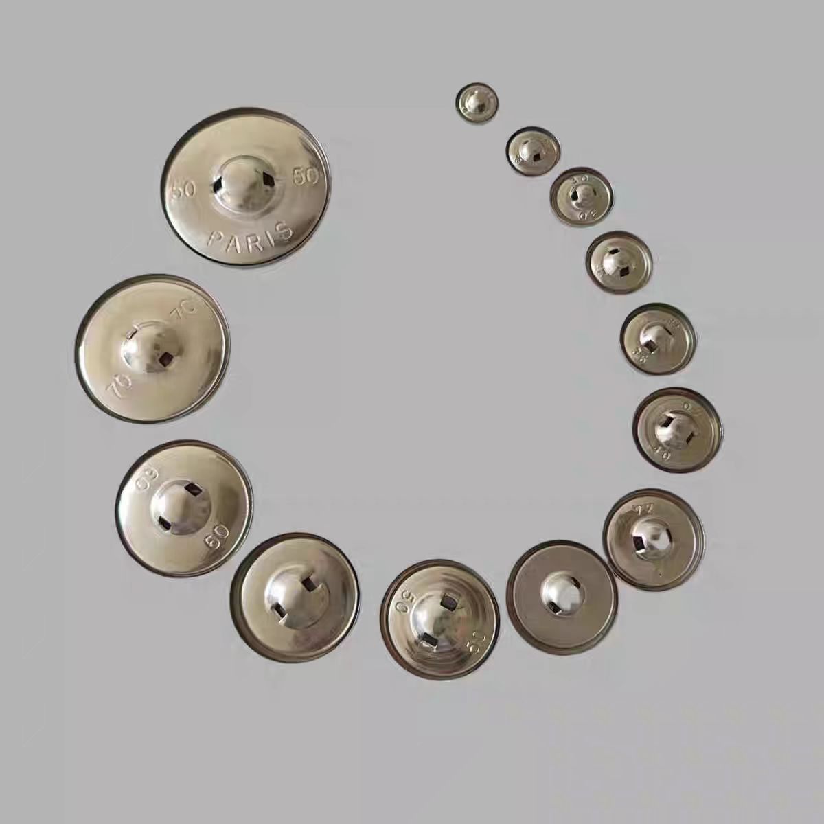 Bottone Magnetico Per Borsa 17 Mm - Fiore O Rotondo - Colore Nichel - 1 Pezzo