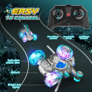 Niños al aire libre 360 Rotate RC <span class=keywords><strong>Dino</strong></span> Cars con rueda de luz 2,4 Ghz Fast <span class=keywords><strong>Stunt</strong></span> RC Truck Control remoto coche de juguete RC Car - Product Image 3