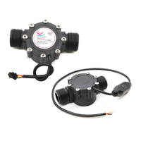 Sensor Aliran Air OEM DN25 Kelas Makanan 2-100L, Flowmeter Turbin Efek Hall Magnetik untuk Cairan Asam, Sinyal RS485/NPN/4-20mA