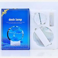 Lampe de table créative colorée en mouvement art du sable mouvant 3d sables mouvants led paysage de sable veilleuse pour le salon
