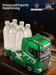 Huina 1501pro Green <span class=keywords><strong>Scania</strong></span> con Licencia Oficial 770S V8 1/18 Camión Tractor <span class=keywords><strong>RC</strong></span> de Aleación 25CH 2.4G 6WD Modelo de Remolque de Ingeniería con Luces - Product Image 3