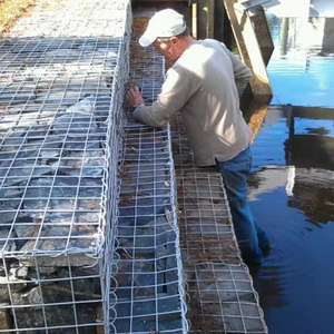 गैल्वेनाइज्ड वेल्डेड 2x1 तार मेष गैबियन पिंजरे पत्थर बनाए रखना - Product Image 6