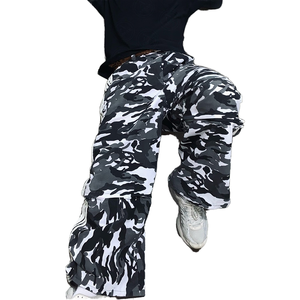 Pantalon Camouflage Homme Personnalisé en Polyester avec Braguette Zippée Coupe Large Style Urbain – Service OEM – Vente en Gros - Product Image 1