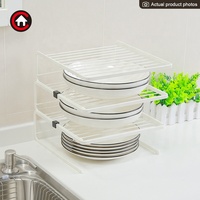 Assiettes de cuisine empilables à 4 niveaux, 3 pièces emballées, support de rangement des épices pour armoire de comptoir
