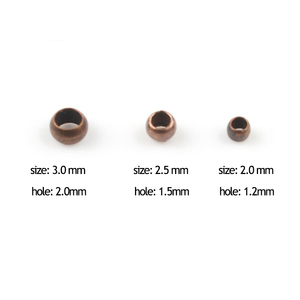 500 pièces/sac 2mm/2.5mm/3mm Cuivre Bouchon Entretoise <span class=keywords><strong>Perles</strong></span> <span class=keywords><strong>À</strong></span> Sertir En Métal Fin <span class=keywords><strong>Perles</strong></span> pour Bijoux De Bricolage - Product Image 2