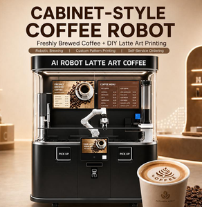 <span class=keywords><strong>Robot</strong></span> Expendedor de Café Automático Inteligente Cnc Group, Panel Táctil de 10 Pulgadas, Pago con Código <span class=keywords><strong>QR</strong></span> y Tarjeta, Autolimpieza, Acero Inoxidable, 1 Año de Garantía - Product Image 1