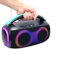 Altavoz Portátil de 30W para Fiestas al Aire Libre, Cine en Casa, con Luces RGB de Colores, Bluetooth Inalámbrico, Resistente al Agua IPX-6, para Computadora y Teléfono Móvil
