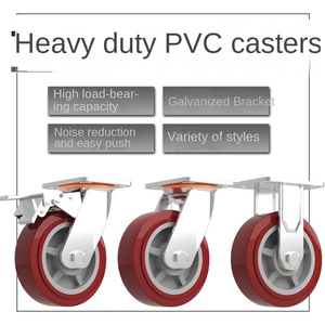 Universele Zware Pvc 6 Inch Industriële Caster Trolley 4-5-8 Inch Flatbed Hoge Belasting Wielrem Gemaakt Van Kunststof Pu Pp - Product Image 2