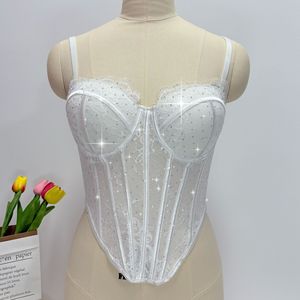 Новый корсет-топ с кружевом и эффектом утягивания, дышащий, модный, удобный, кружевной верхний слой, корсет-бюстье, корректирующее белье - Product Image 5