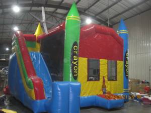 Château gonflable Crayon Castle Combo pour location commerciale de fêtes d'enfants en plein air - Product Image 3