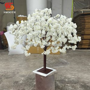 Árbol de Flores Artificiales LEDA para Decoración de Mesa en Eventos y Fiestas, con Flores de Cerezo Blancas Colgantes, para Bodas - Product Image 3