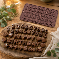 Moule en silicone pour lettres, chocolat, qualité alimentaire, antiadhésif, sans BPA, plateau en silicone, décoration de gâteaux, moule à bonbons, résine