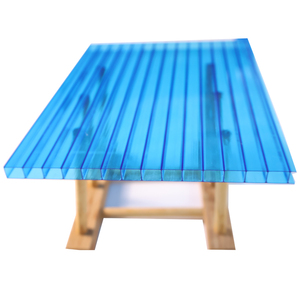 Modern Design Polycarbonate Twin- Wall Hollow Sheet for Hotel <strong>Plastic</strong> Greenhouses <strong>Roofing</strong> Green Color - Product Image 4