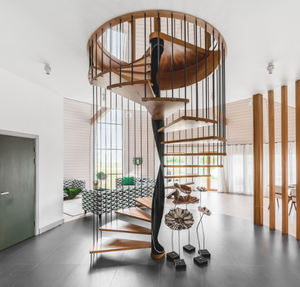 <span class=keywords><strong>Escalera</strong></span> Interior Personalizada Optima House, <span class=keywords><strong>Escalera</strong></span> Circular Moderna Tipo <span class=keywords><strong>Caracol</strong></span> para Interiores de Villas, <span class=keywords><strong>Escalera</strong></span> Espiral de Hierro de Lujo de Foshan - Product Image 3