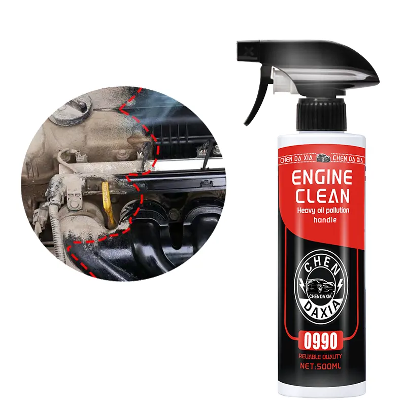 500ML Produit de nettoyage pour moteur de voiture Détachant robuste Nettoyant pour moteur Spray dégraissant Nettoyant pour moteur multi-usages