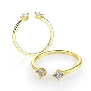 Модные мини серебряные кольца 925, итальянские ювелирные изделия, Женские Простые открытые кольца из стерлингового серебра S925