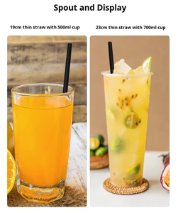 Xiongji đóng gói riêng ống hút PLA dùng một lần 0.6mm Cỡ nòng dài 19cm chịu nhiệt độ cao Mỏng phân hủy sinh học - Product Image 3