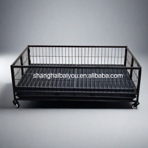 Penjualan paling laris 37 inci 43 inci kotak tempat bermain anjing besi dengan lantai plastik untuk anak anjing - Product Image 6