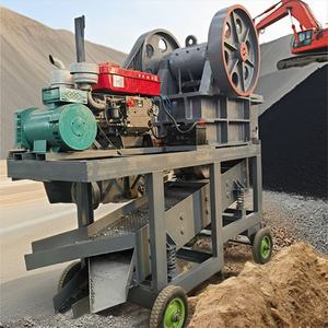 Dieselmotor Tragbare Steinerz Steinbrecher Kleine mobile Backen brecher Maschine zum Verkauf - Product Image 1