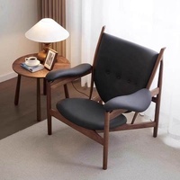 Fauteuil Master Chief de style italien d'occasion, en bois massif, rétro, rembourré en éponge, canapé pour salon, balcon, personnalisable, sans assemblage