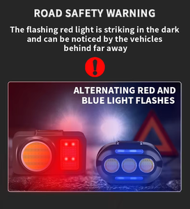 COB <span class=keywords><strong>LED</strong></span> Màu Đỏ Màu Xanh Ấm Áp Ánh Sáng Màu Vàng Đèn Pha Mini Xách Tay Cưỡi Câu Cá Đi Bộ Đường Dài USB Có Thể Sạc Lại Cảnh Báo Không Thấm Nước Đèn Pha - Product Image 5