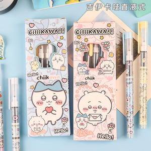 Прямая жидкая гелевая ручка для роллербола Черная фирменная ручка 0,5 мм игольчатая трубка быстросохнущая ручка канцелярские принадлежности для студентов - Product Image 2